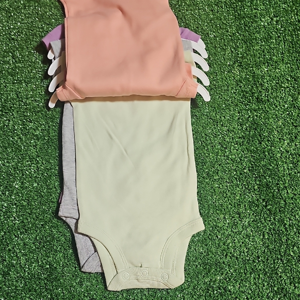 Carter's Purple, Gray, and Pink Bodysuit Set - Picture 5 of 7